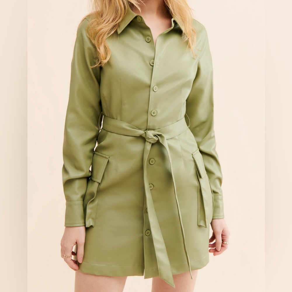 ZGY Vegan Leather mini dress